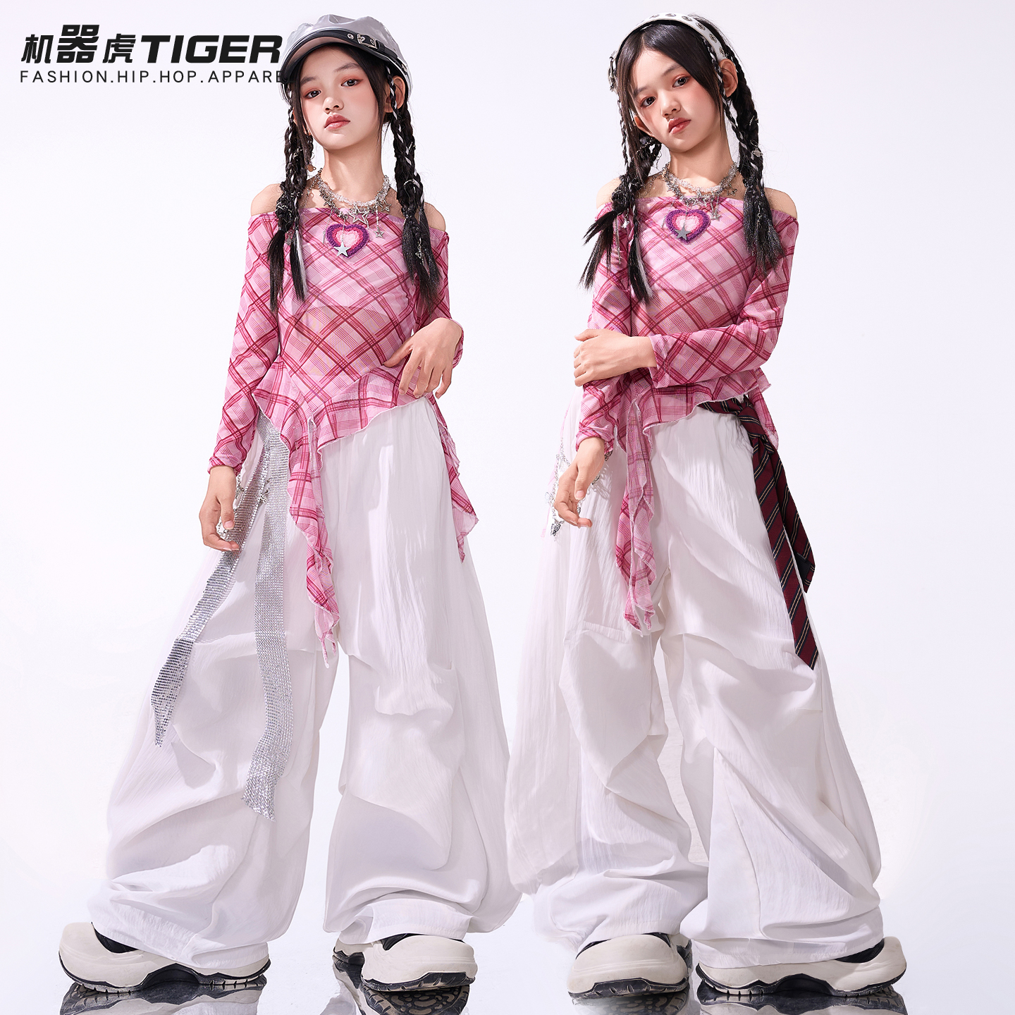 爵士舞女童服装潮酷时髦少儿JAZZ街舞演出服女团走秀表演服甜酷风