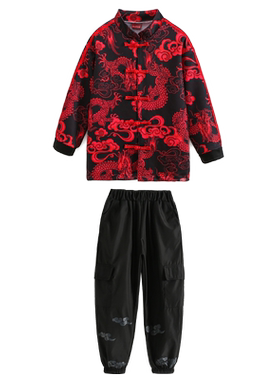 中国风元旦演出服旗袍女童拜年服