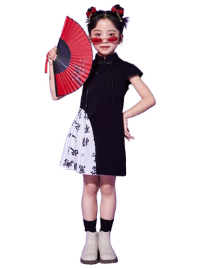 机器虎运动会中国风啦啦操演出服
