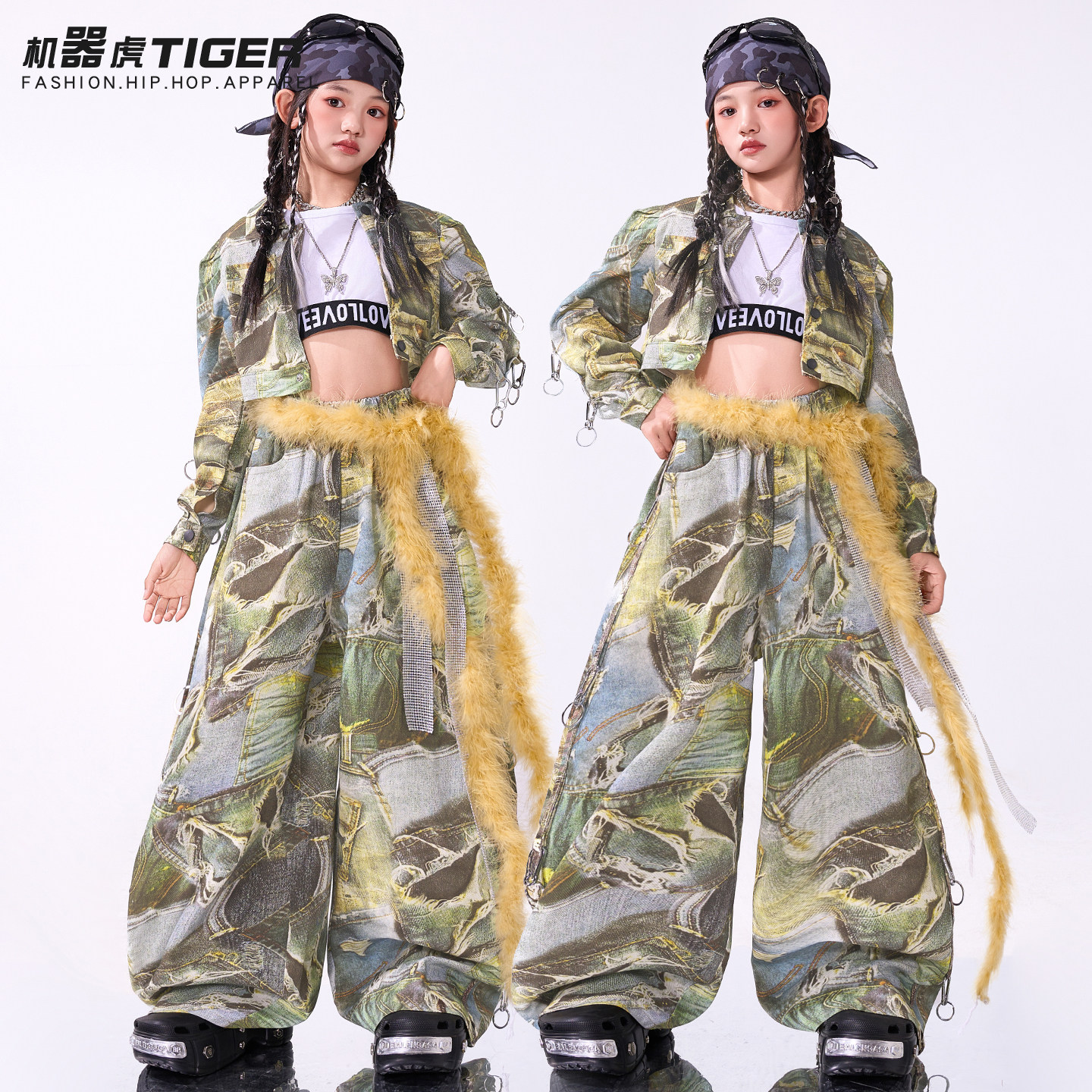 女童爵士舞服装少儿jazz演出服时髦潮酷表演走秀女团甜酷风表街舞