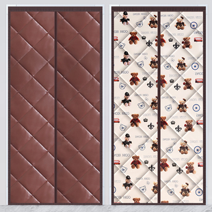 家用加厚门帘冬季保暖防风棉门帘卧室保温挡风过道隔断帘免打孔