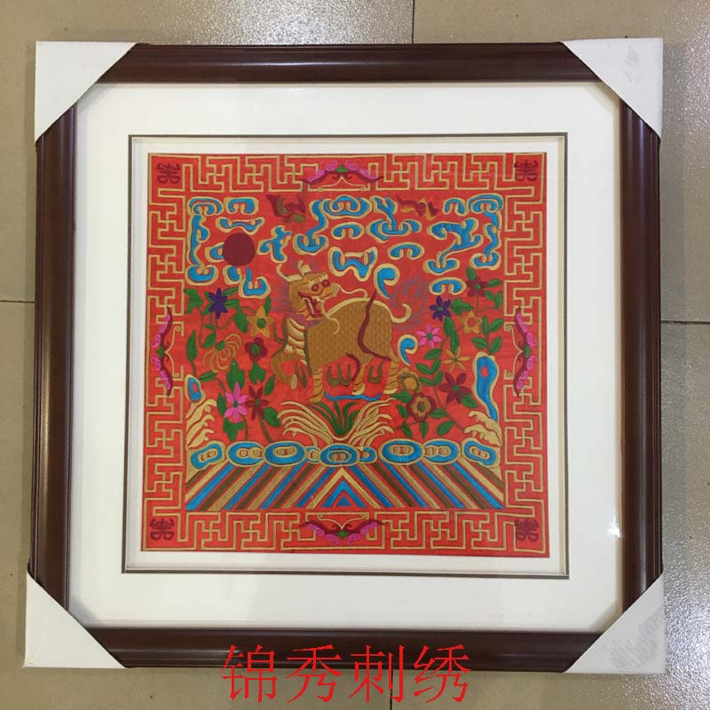 刺绣挂画中式装饰画采集描金精品唐卡客厅玄关组合挂画 壇城图片