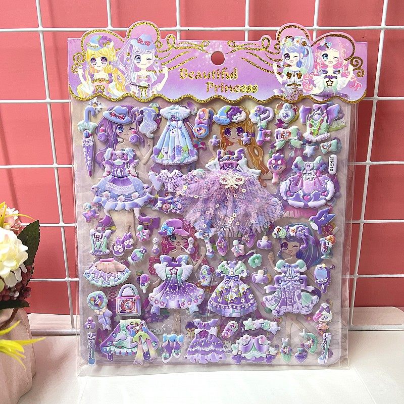 双层换装女孩泡绵奖励趣味贴纸