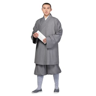 尚远春秋僧服短褂罗汉褂套装僧衣僧装长褂男女僧人服装名族服装夏