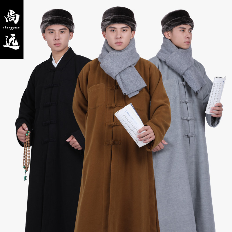 尚远冬季加绒中褂僧服马甲背心伽蓝褂有袖僧衣僧装马夹