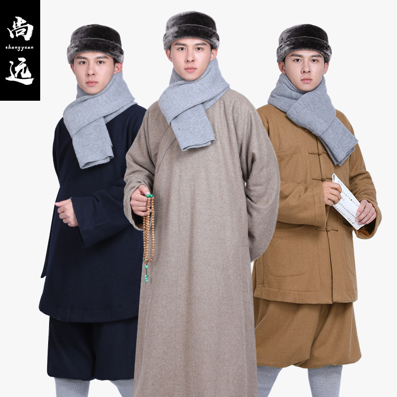 尚远羊毛加绒僧服长短短褂罗汉褂冬僧装罗汉衫冬季僧衣套装服