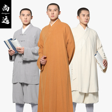 尚远僧服棉麻大褂罗汉褂亚麻僧衣短褂套装罗汉衫和尚服僧装长褂