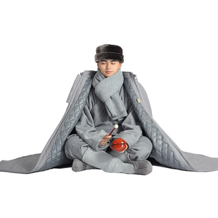 尚远双层加厚棉寒冬打坐披风僧人禅修斗篷男女居士服风衣披肩僧服