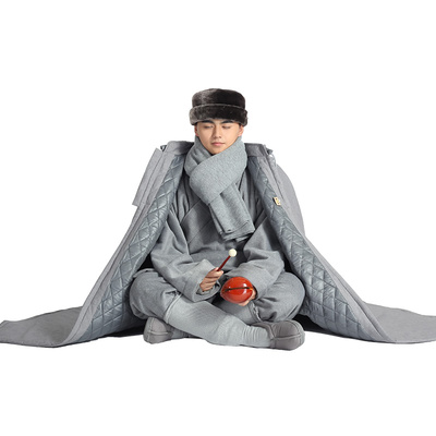 双层加厚禅修斗篷风衣披风尚远