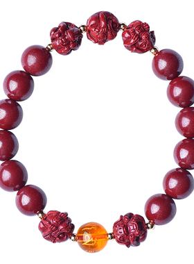 千瑟本命年三合手链六合朱砂