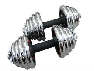 包邮 60公斤哑铃器材家用哑铃杠铃连接杆 电镀哑铃20kg30 器