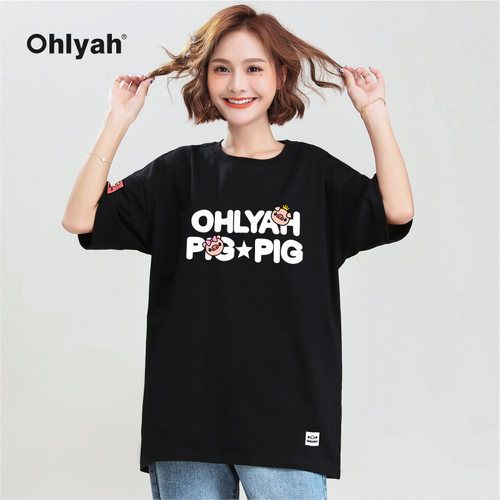 ohlyah品牌2021新款圆领短袖t恤