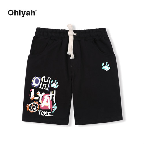ohlyah潮牌夏装短裤男女同款