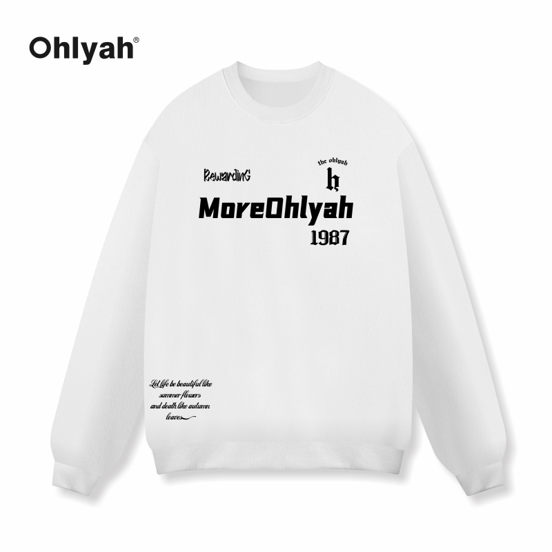 原创数字1987徽章卫衣男女款