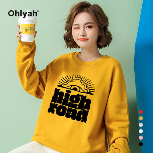 品牌韩版卫衣女宽松Ohlyah中长款