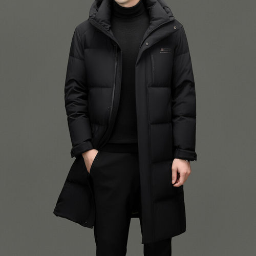 连帽长款商务绅士150g(含)-200g(不含)羽绒服