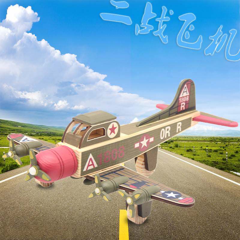 新款木制二战飞机模型摆件玩具 仿真战斗机景区摆饰热卖地摊