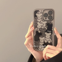Apple, мультяшный совместимый iPhone 13, чехол для телефона, ретро силиконовый защитный чехол, с медвежатами, iphone, 14promax, 13promax, защита при падении