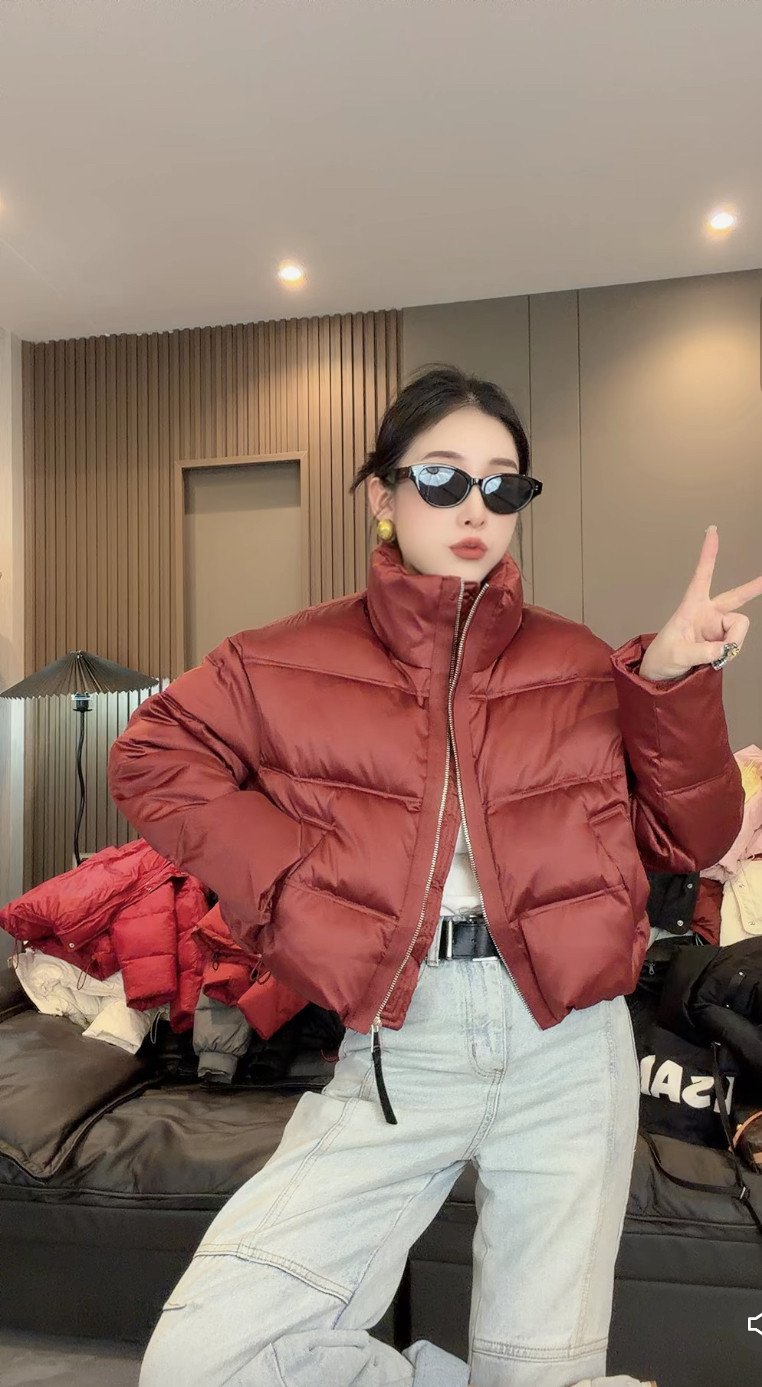 欧洲站小个子棉服外套女潮款长袖立领纯色拉链时尚宽松短款棉衣,女装/女士精品,短外套,淘宝优惠券,粉丝福利购,淘宝优惠卷