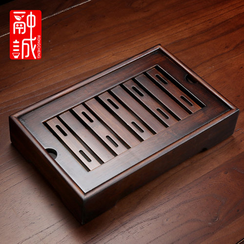 家用沥水小型竹制茶盘