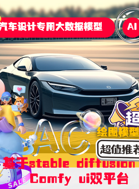 Ai生成式汽车设计大数据模型Ai出图人工智能webui comfyui专用