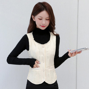 保暖马夹背心坎肩无袖 内穿百搭修身 内胆 新款 羽绒服马甲女士秋冬季