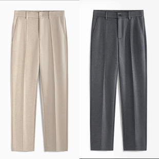轻奢商务休闲裤 男士 高品质羊毛混纺毛呢裤 舒适亲肤百搭直筒裤 冬季