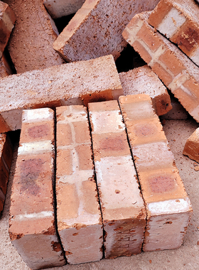 红砖块建筑用材料实心砖头装饰砖块打灶砖砌墙转运砖垫压物品道具