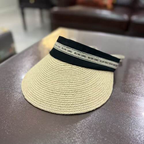 夏季空顶草帽女大檐防晒遮阳帽百搭度假沙滩帽
