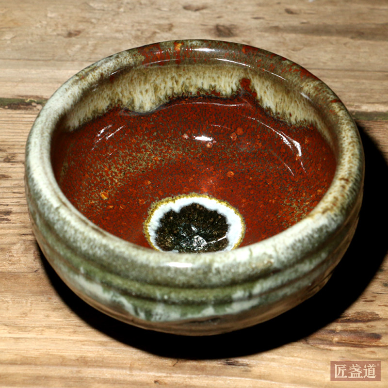 雪陀志野手作日式匠盏道建盏茶杯