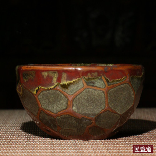 匠心拙器  瑶池切面几何纹建盏水晶冰心杯匠盏道手作野陶个性茶杯 - 封面