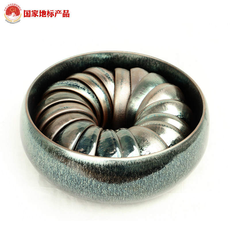茶洗铁胎原矿茶海水吉兄妹建盏