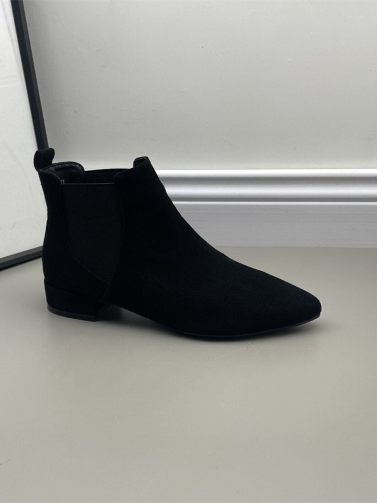WINTER 2022 NEW DISCOUNT GENUINE LEATHER POINTED TOE LOW HEEL BLOCK HEEL SOCKET SHEEP LEATHER FASHION CHELSEA WOMENS BOOTS