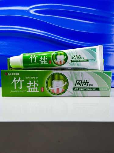 6支装LG竹盐固齿源牙膏115g清新