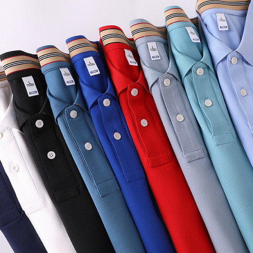 polo衫企业工作服定制印LOGO夏季翻领短袖男女工衣团体衫刺绣diy