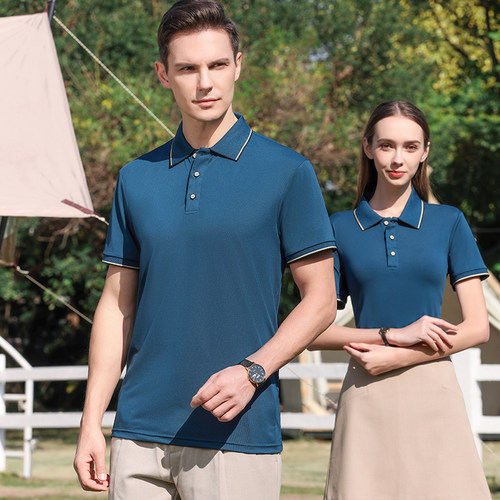 polo衫企业工作服定制印LOGO夏季翻领短袖男女工衣团体衫刺绣diy