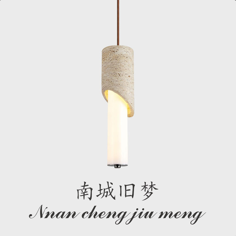 黄洞石3头餐厅吊灯中古中式