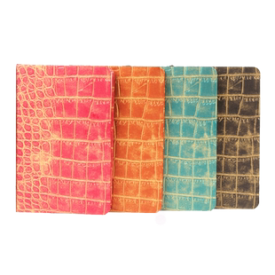 front前通便携式记事本鳄鱼纹创意小清新本D91系列单词本a5硬壳文具a6手掌口袋本横线简约本