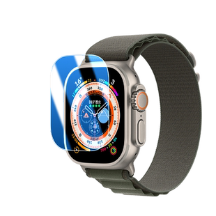 适用iwatchultra钢化膜applewatch ultra保护膜s8苹果ultra全屏防摔手表膜uitra表盘su49mm高清护眼蓝光贴膜