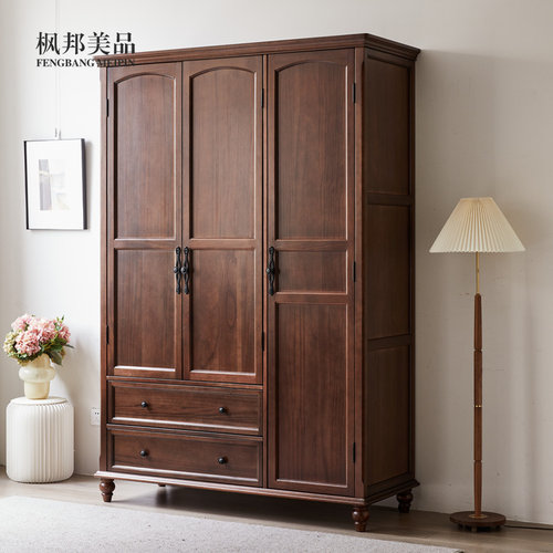 美式衣柜核桃木全实木健康环保