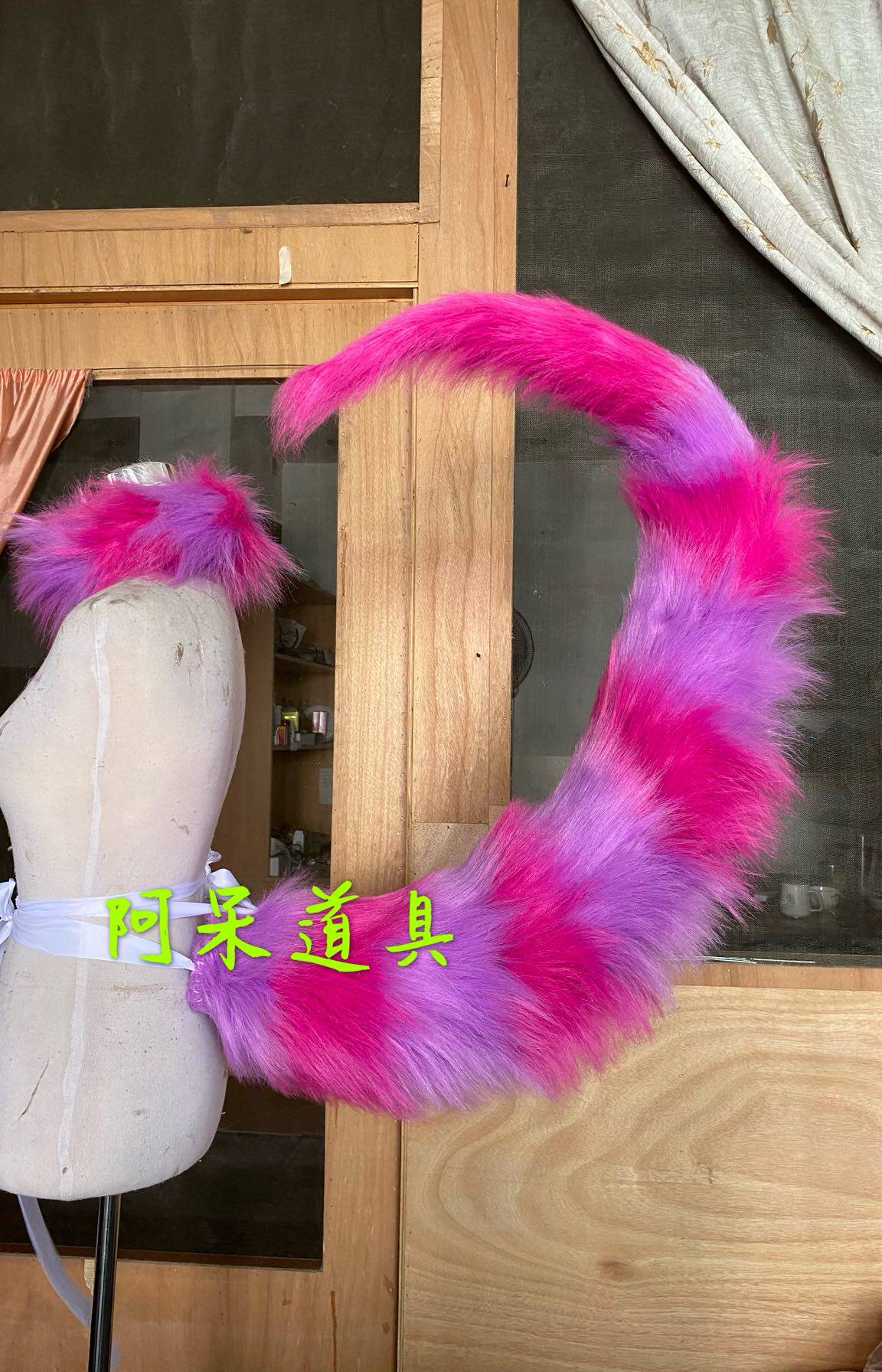 恶魔姐姐姊姊千夜难以言喻的兔女郎尾巴围脖毛绒COS道具定制