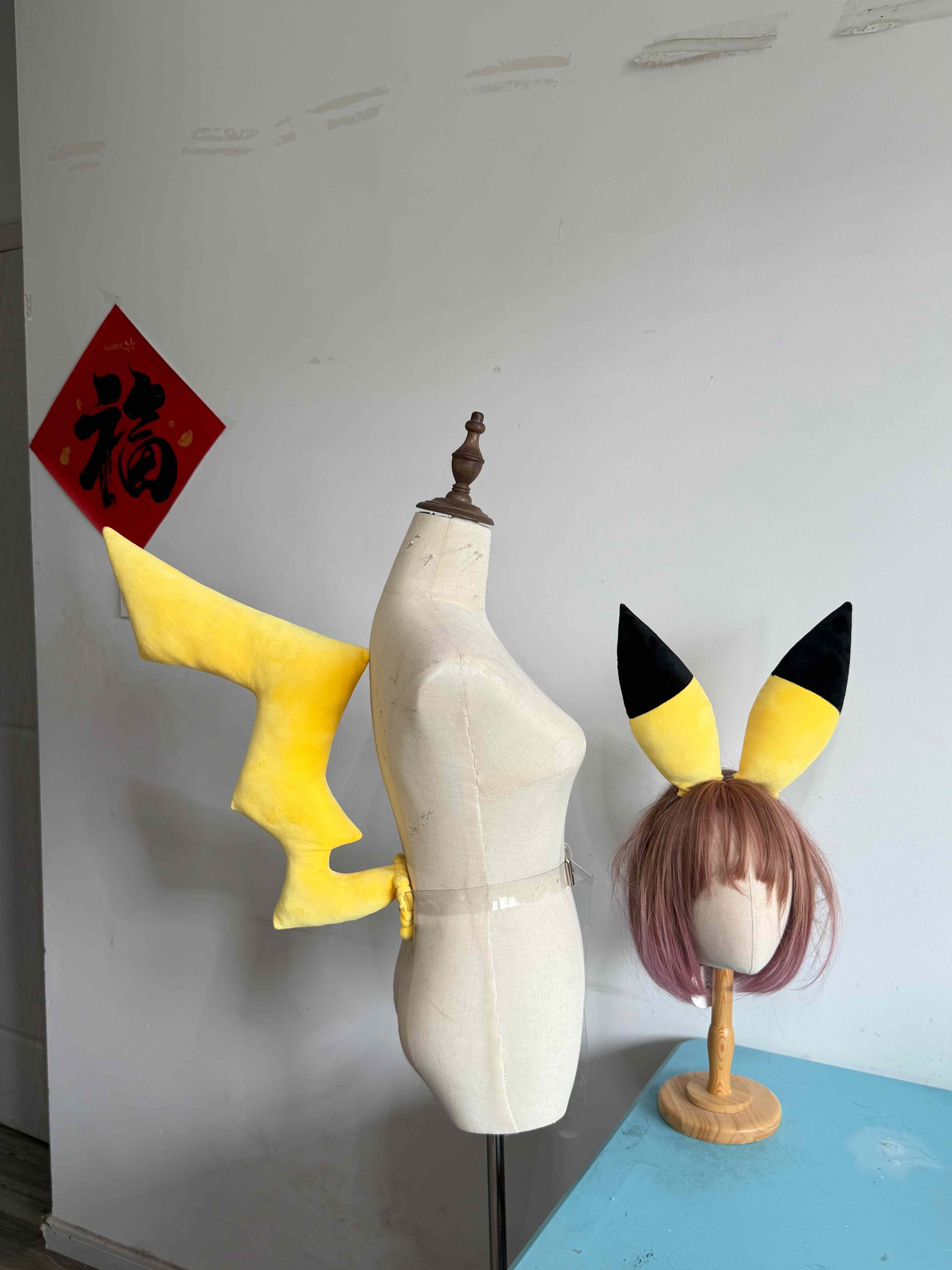 皮卡丘cos尾巴耳朵道具定做