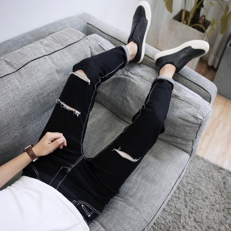 Ïļ¾±¡¿îÆÆ¶´¾Å·ÖÅ£×пãÄÐÊ¿º«°æÐÞÉíС½Å¿ã³±ÄÐ×°µ¯Á¦9·ÖÄпã×Ó