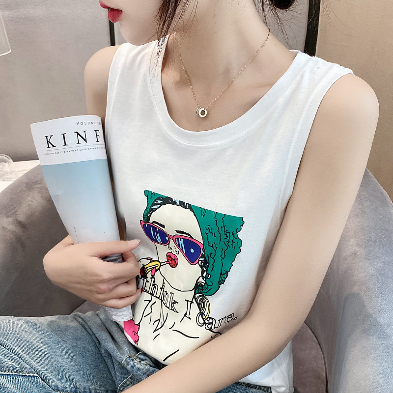 2020春夏新款港味纯棉内搭打底工字圆领背心女夏性感外穿上衣潮