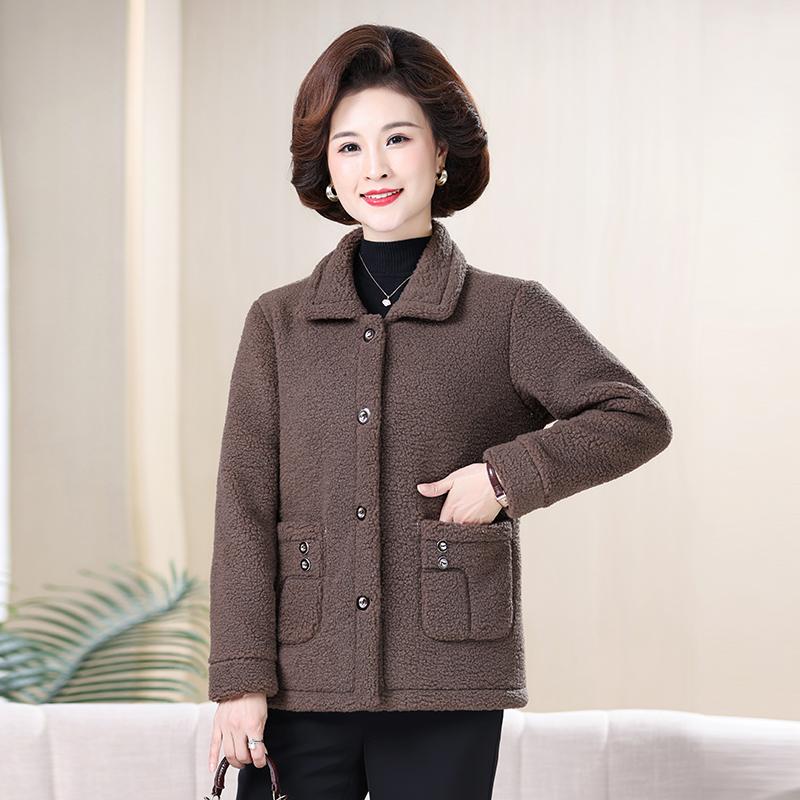 中老年女装秋冬新款加厚保暖