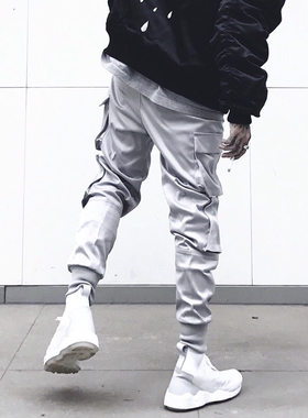 【特价】APHELION潮牌运动束脚裤男春秋户外百搭多口袋工装休闲裤