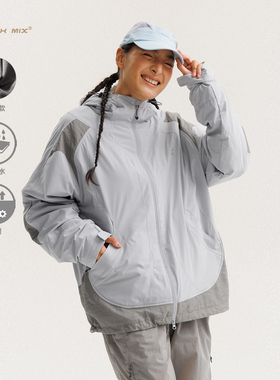 BREAK MIX 秋冬户外防水软壳加绒冲锋衣男女潮牌运动拼色夹克外套