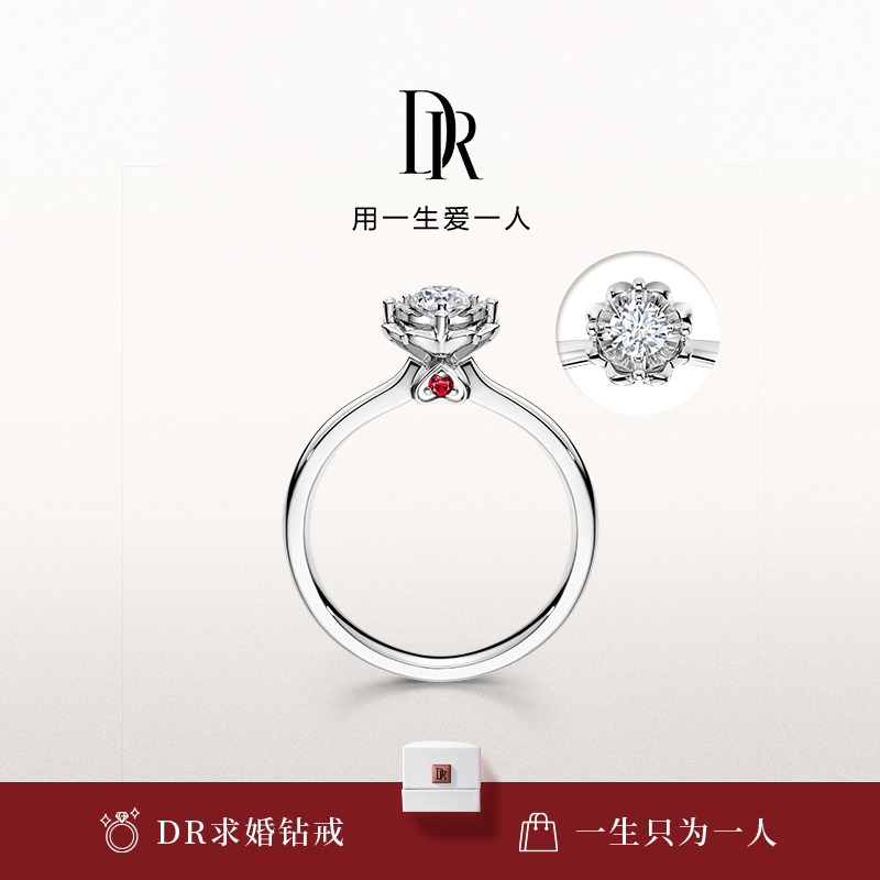 DR雪心印记求婚钻戒现货速发