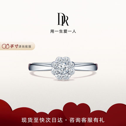 DRBELIEVE相守捧花求婚钻戒钻石戒指婚戒定制官方铂金WJ0071