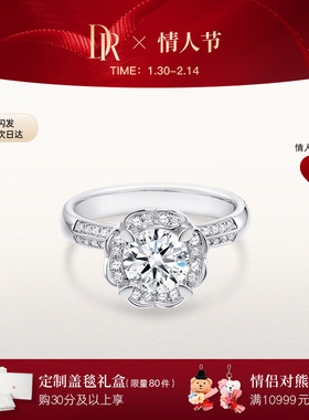 DRLOVE LINE简奢求婚钻戒1克拉结婚钻石戒指订婚铂金女戒A16001